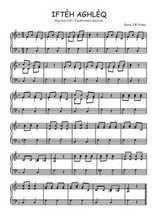 Téléchargez l'arrangement pour piano de la partition de Traditionnel-Ifteh-aghleq en PDF